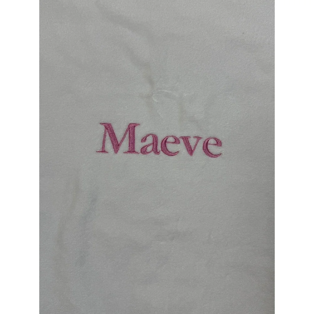Pottery Barn Kids Unicorn Hooded Towel White Cotton Maeve Personalized 23x34